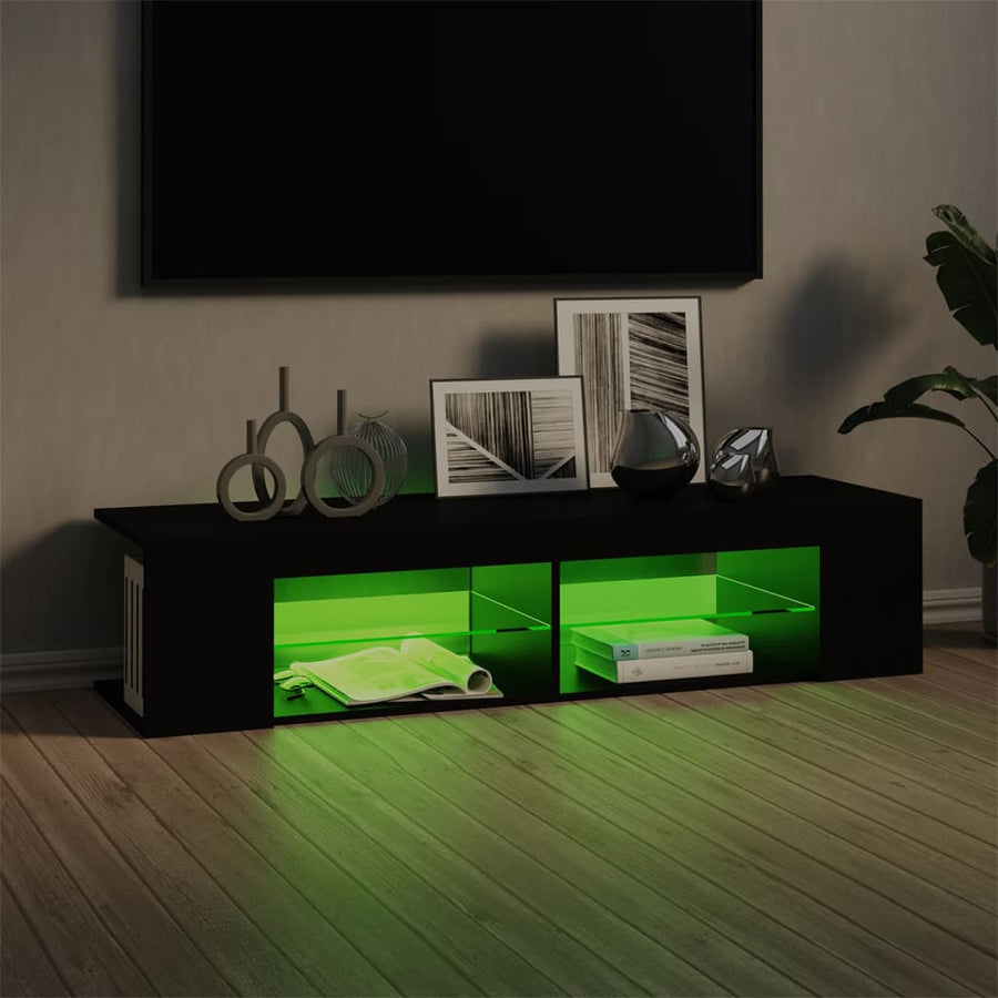 Tv-Meubel Met Led-Verlichting 35X39X30 Cm Zwart