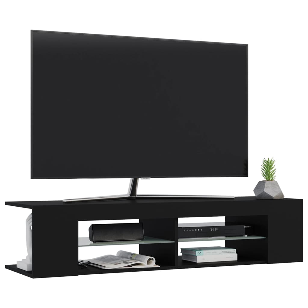 Tv-Meubel Met Led-Verlichting 35X39X30 Cm Zwart