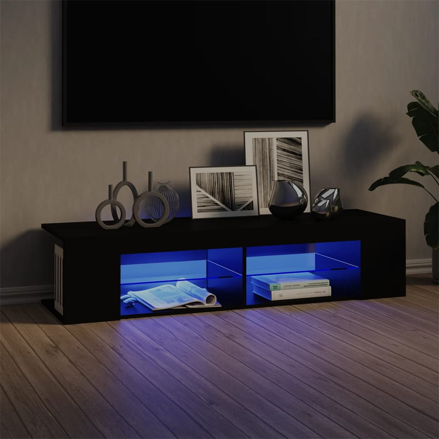 Tv-Meubel Met Led-Verlichting 35X39X30 Cm Zwart