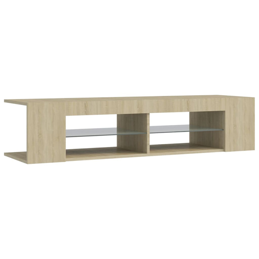 Tv-Meubel Met Led-Verlichting 35X39X30 Cm Kleurig Sonoma eiken
