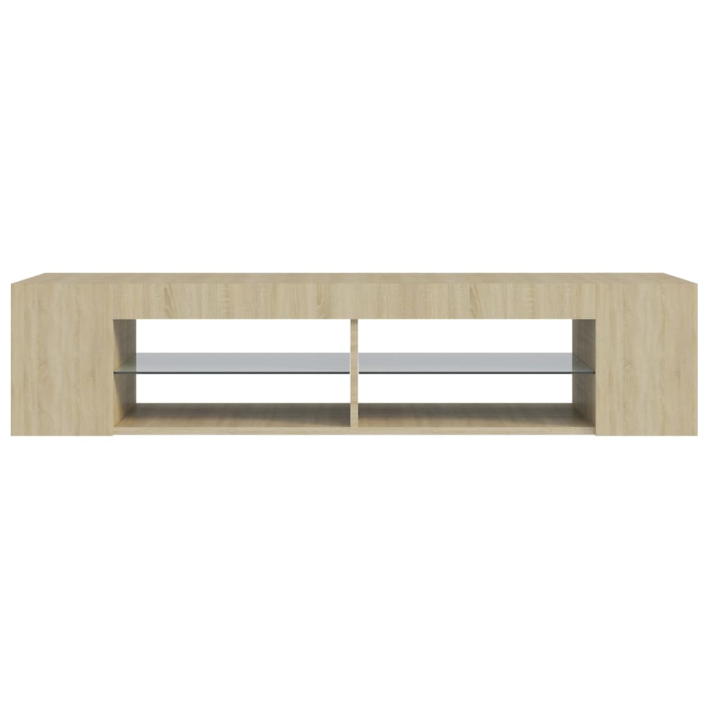 Tv-Meubel Met Led-Verlichting 35X39X30 Cm Kleurig Sonoma eiken