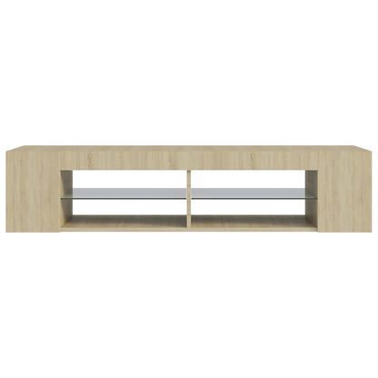 Tv-Meubel Met Led-Verlichting 35X39X30 Cm Kleurig Sonoma eiken