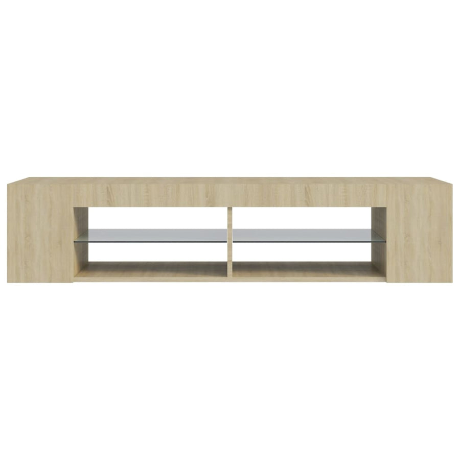 Tv-Meubel Met Led-Verlichting 35X39X30 Cm Kleurig Sonoma eiken