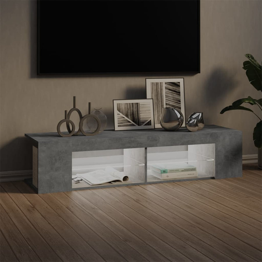 Tv-Meubel Met Led-Verlichting 35X39X30 Cm Betongrijs