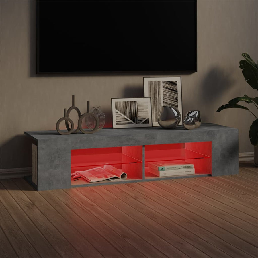 Tv-Meubel Met Led-Verlichting 35X39X30 Cm Betongrijs