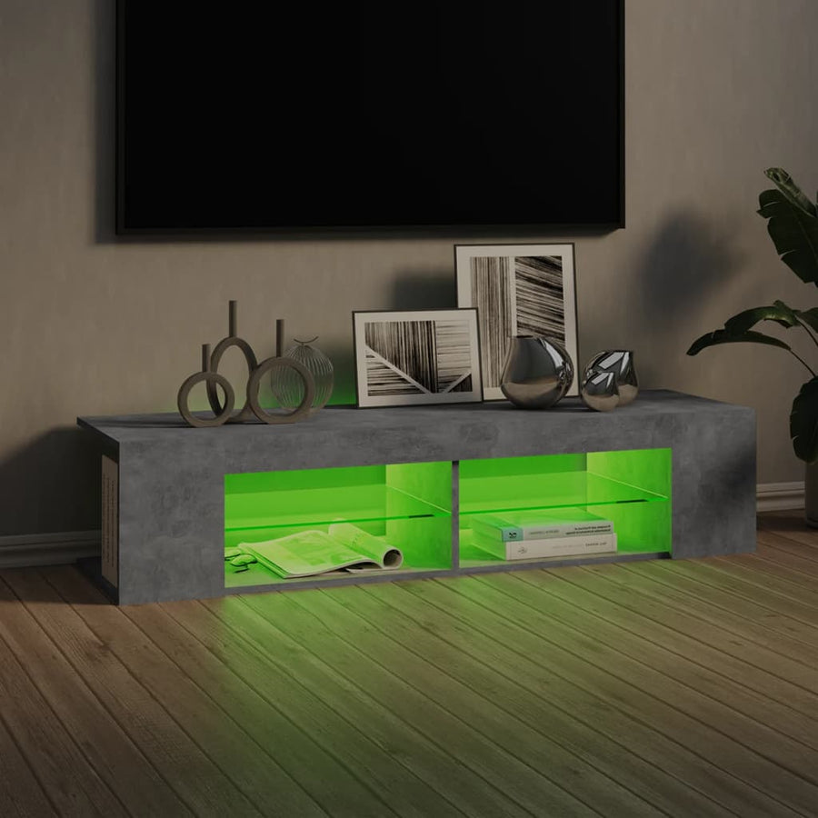 Tv-Meubel Met Led-Verlichting 35X39X30 Cm Betongrijs