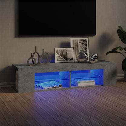 Tv-Meubel Met Led-Verlichting 35X39X30 Cm Betongrijs