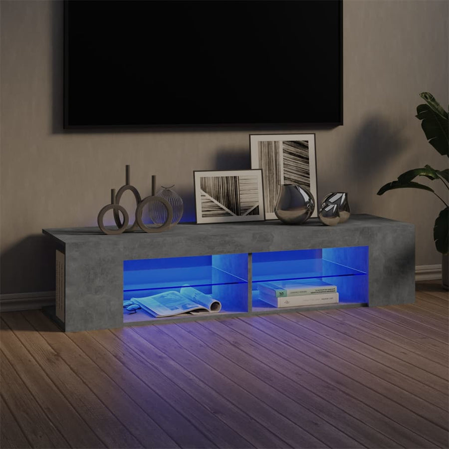 Tv-Meubel Met Led-Verlichting 35X39X30 Cm Betongrijs