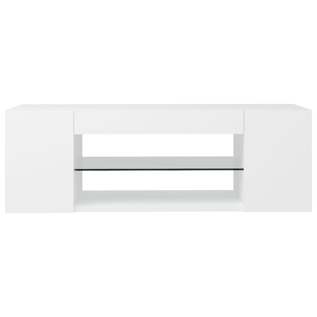 Tv-Meubel Met Led-Verlichting 90X39X30 Cm Wit