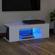 Tv-meubel 90x39x30 cm wit met led-verlichting