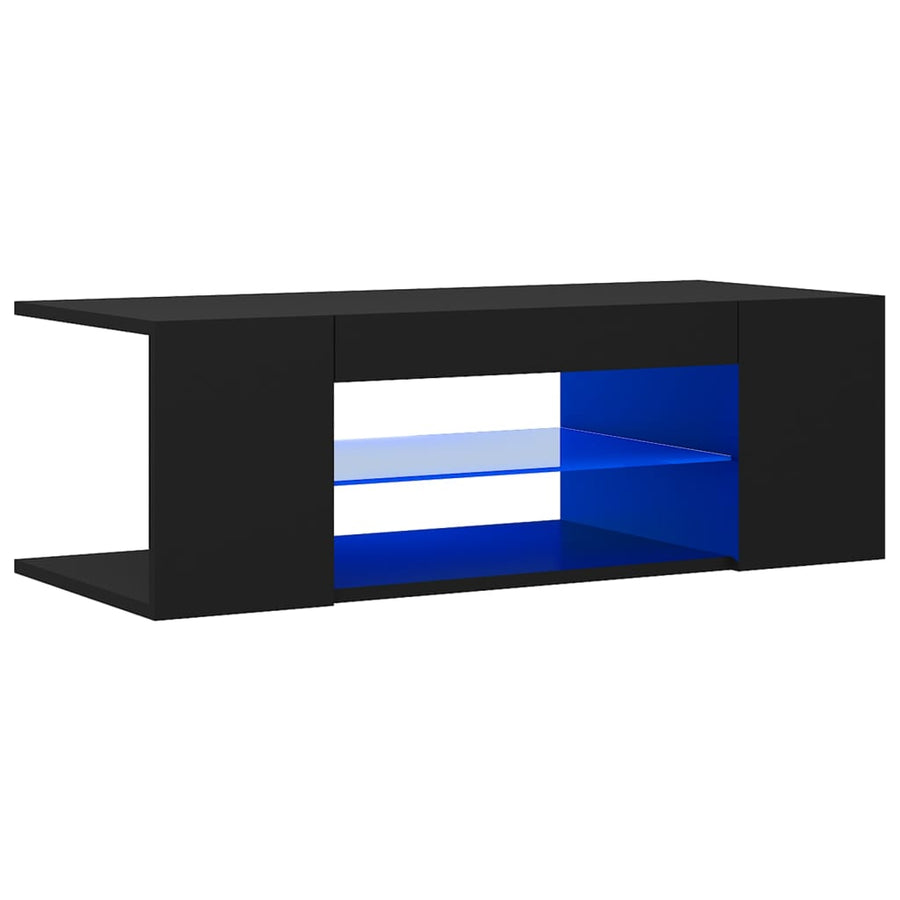 Tv-Meubel Met Led-Verlichting 90X39X30 Cm Zwart