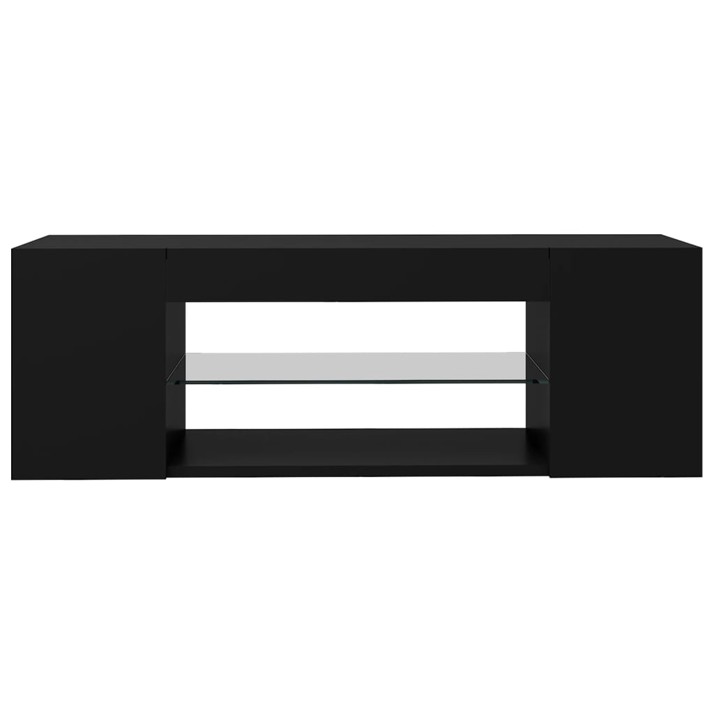 Tv-Meubel Met Led-Verlichting 90X39X30 Cm Zwart
