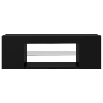 Tv-Meubel Met Led-Verlichting 90X39X30 Cm Zwart