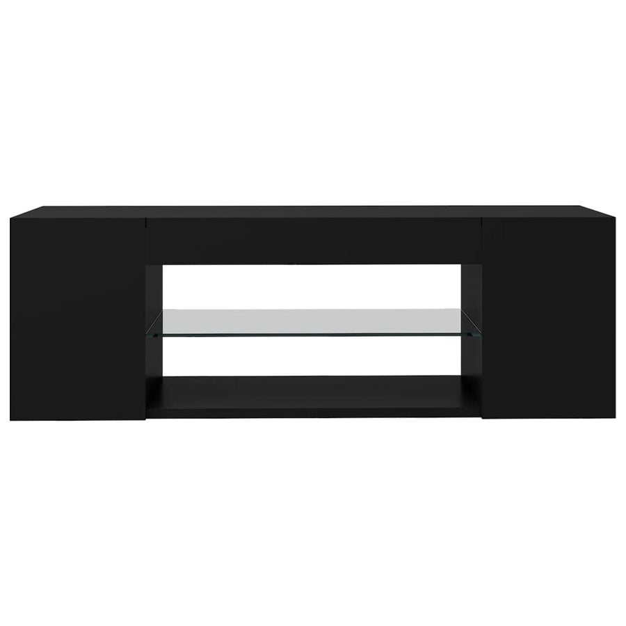 Tv-Meubel Met Led-Verlichting 90X39X30 Cm Zwart
