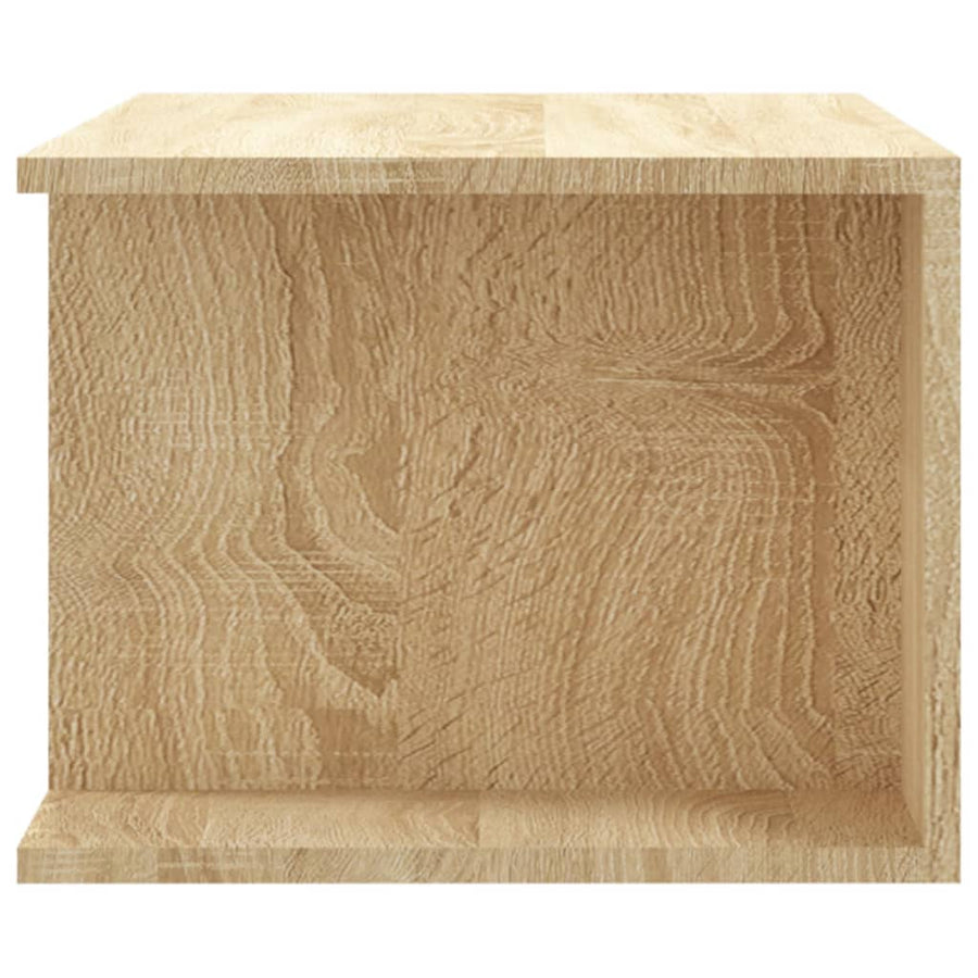 Tv-Meubel Met Led-Verlichting 90X39X30 Cm Kleurig Sonoma eiken