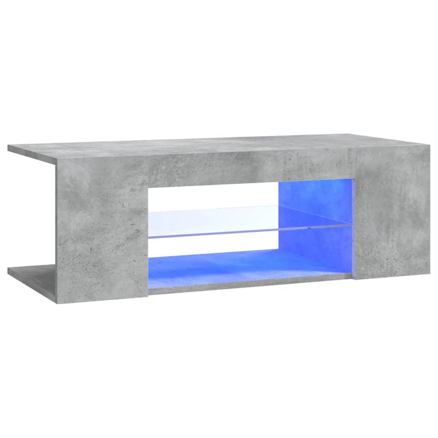 Tv-Meubel Met Led-Verlichting 90X39X30 Cm Betongrijs
