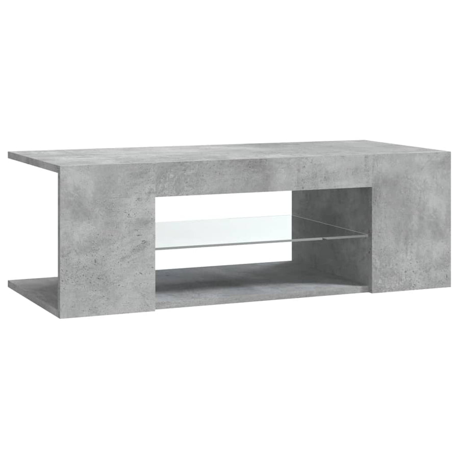 Tv-Meubel Met Led-Verlichting 90X39X30 Cm Betongrijs