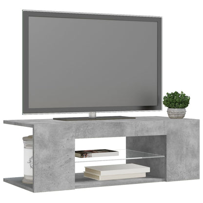 Tv-Meubel Met Led-Verlichting 90X39X30 Cm Betongrijs