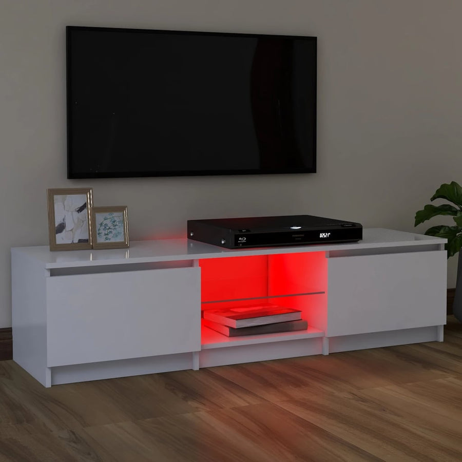 Tv-Meubel Met Led-Verlichting 20X30X35,5 Cm 120 x 30 x 35.5 cm Wit