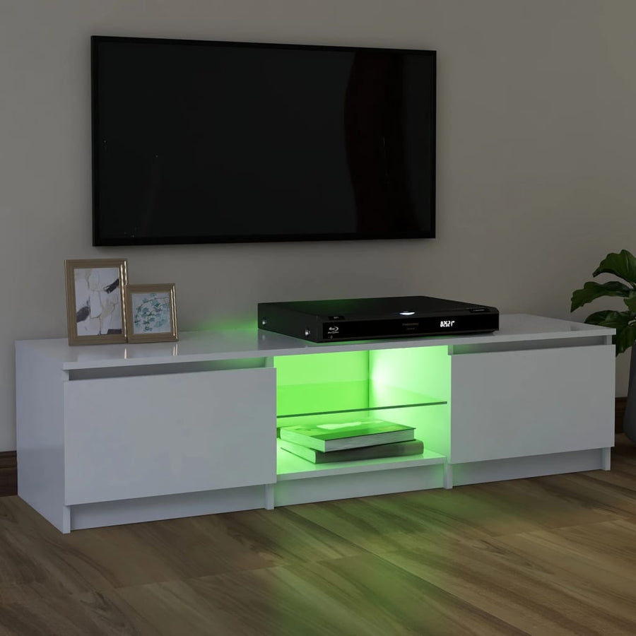 Tv-Meubel Met Led-Verlichting 20X30X35,5 Cm 120 x 30 x 35.5 cm Wit