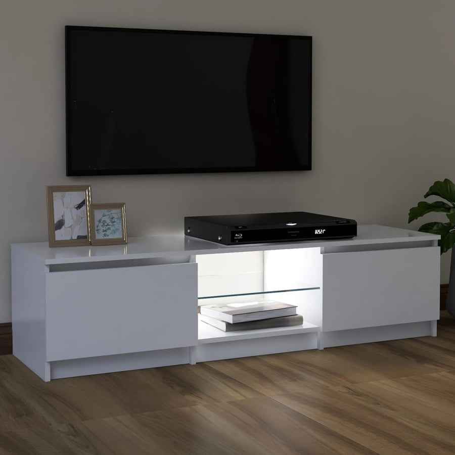 Tv-Meubel Met Led-Verlichting 20X30X35,5 Cm 120 x 30 x 35.5 cm Wit