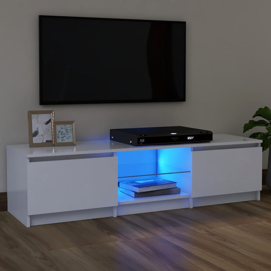 Tv-Meubel Met Led-Verlichting 20X30X35,5 Cm 120 x 30 x 35.5 cm Wit