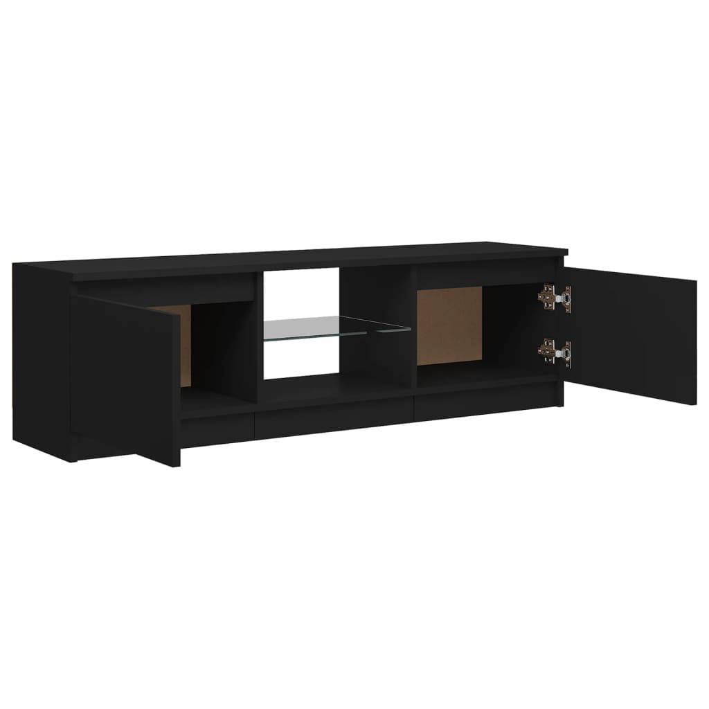Tv-Meubel Met Led-Verlichting 20X30X35,5 Cm 120 x 30 x 35.5 cm Zwart