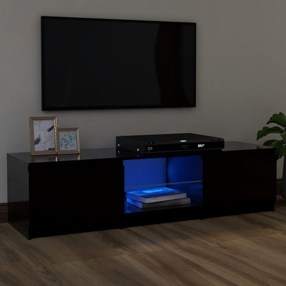 Tv-Meubel Met Led-Verlichting 20X30X35,5 Cm 120 x 30 x 35.5 cm Zwart