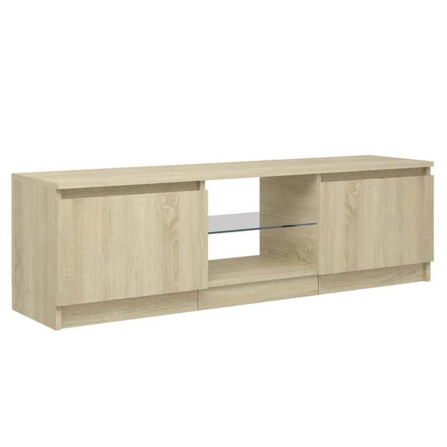 Tv-Meubel Met Led-Verlichting 20X30X35,5 Cm Kleur 120 x 30 x 35.5 cm Sonoma eiken