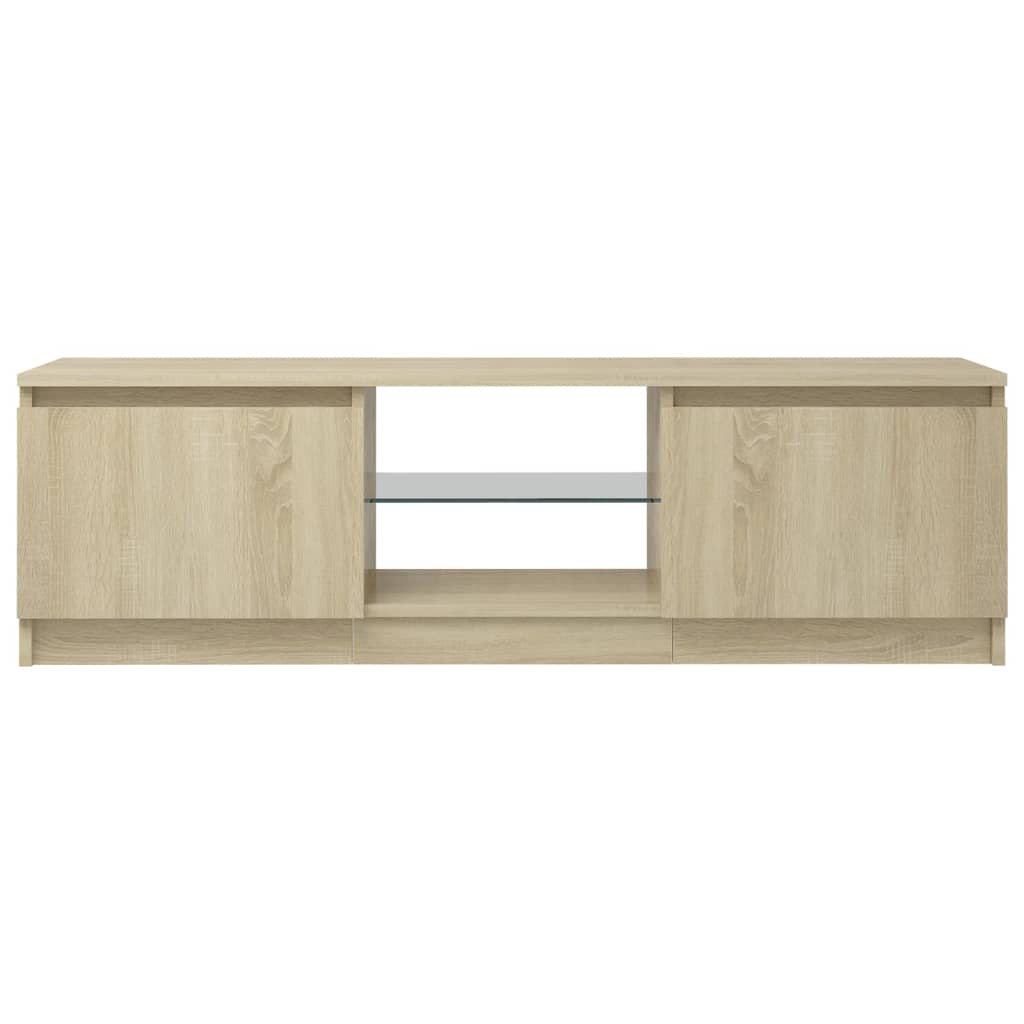 Tv-Meubel Met Led-Verlichting 20X30X35,5 Cm Kleur 120 x 30 x 35.5 cm Sonoma eiken