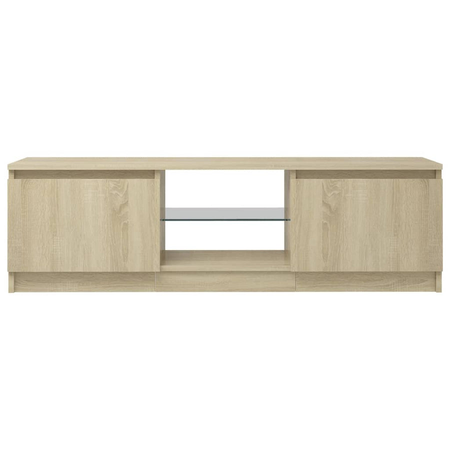 Tv-Meubel Met Led-Verlichting 20X30X35,5 Cm Kleur 120 x 30 x 35.5 cm Sonoma eiken
