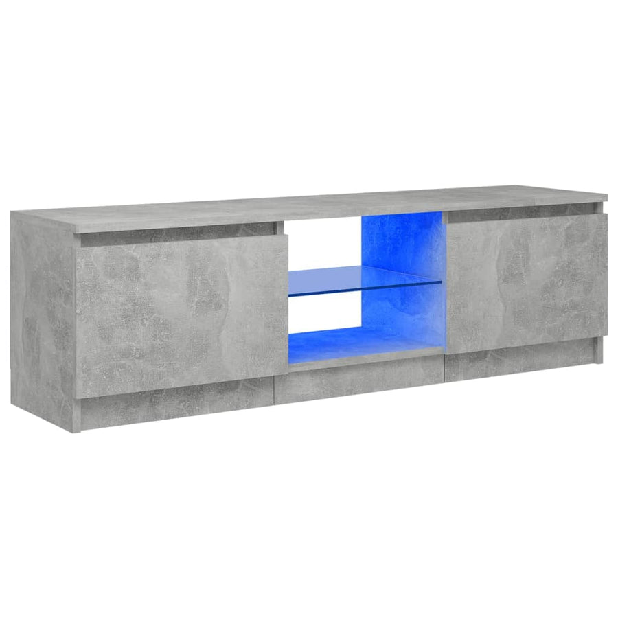 Tv-Meubel Met Led-Verlichting 20X30X35,5 Cm 120 x 30 x 35.5 cm Betongrijs