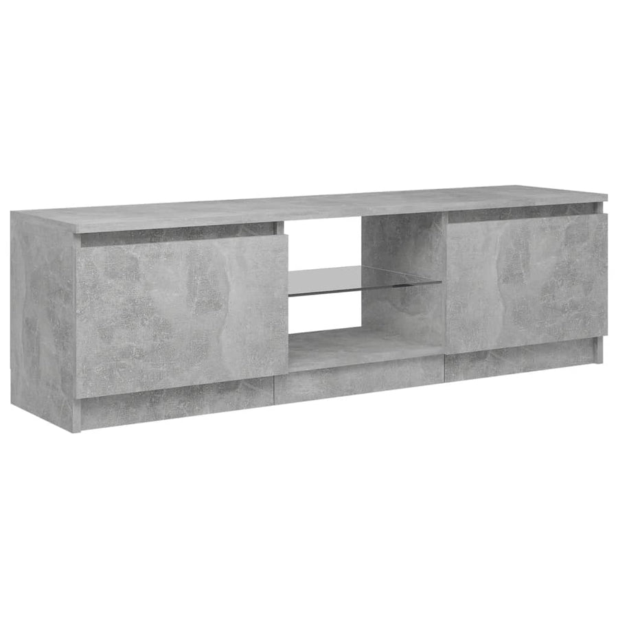 Tv-Meubel Met Led-Verlichting 20X30X35,5 Cm 120 x 30 x 35.5 cm Betongrijs