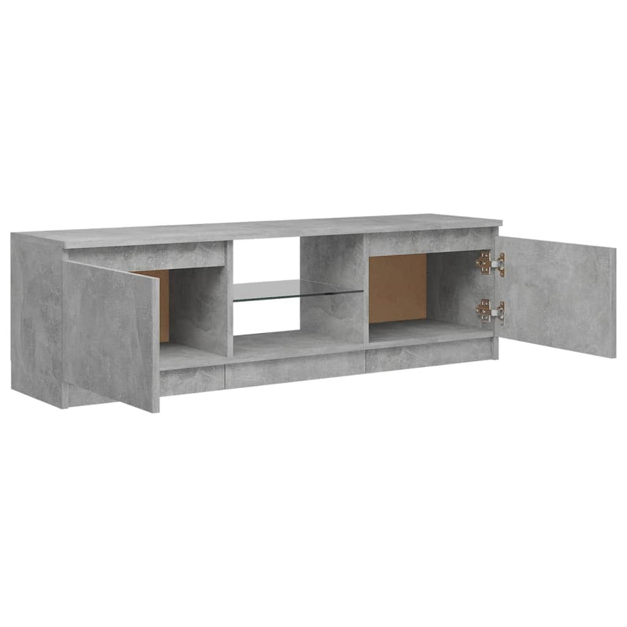 Tv-Meubel Met Led-Verlichting 20X30X35,5 Cm 120 x 30 x 35.5 cm Betongrijs