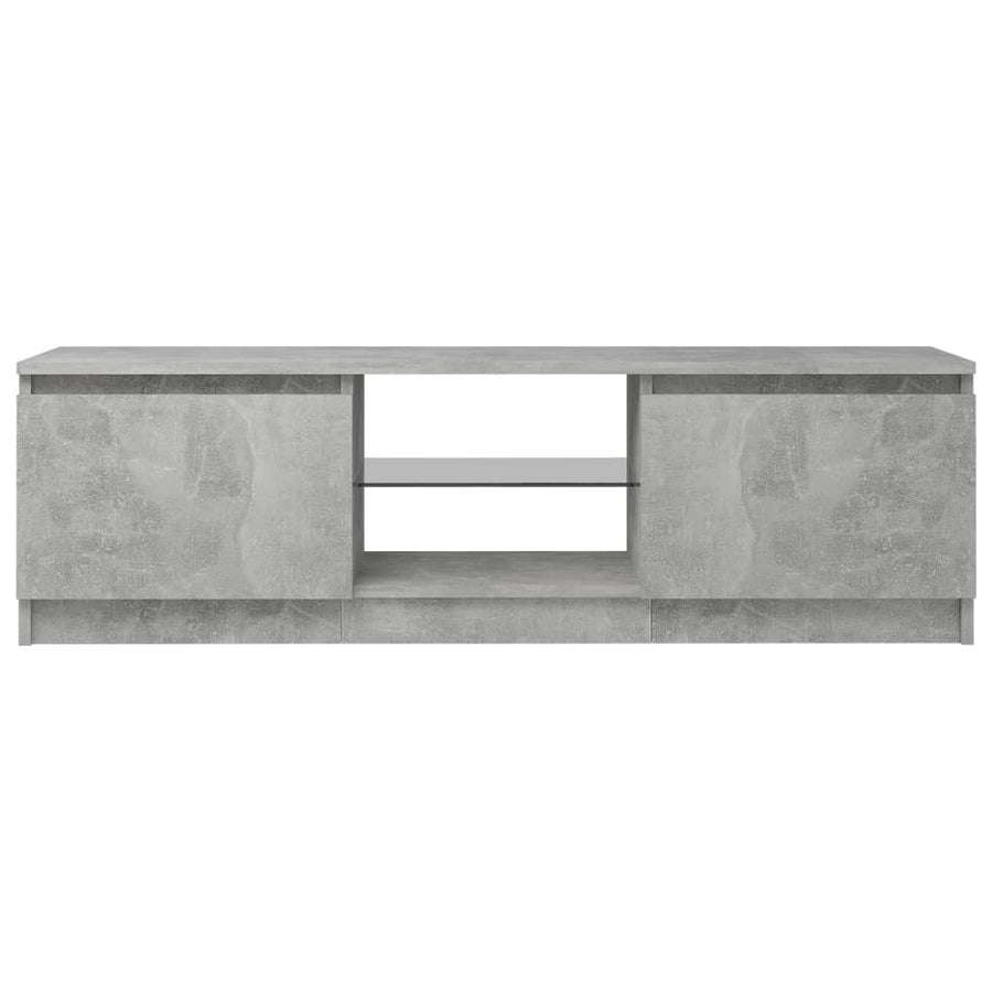 Tv-Meubel Met Led-Verlichting 20X30X35,5 Cm 120 x 30 x 35.5 cm Betongrijs
