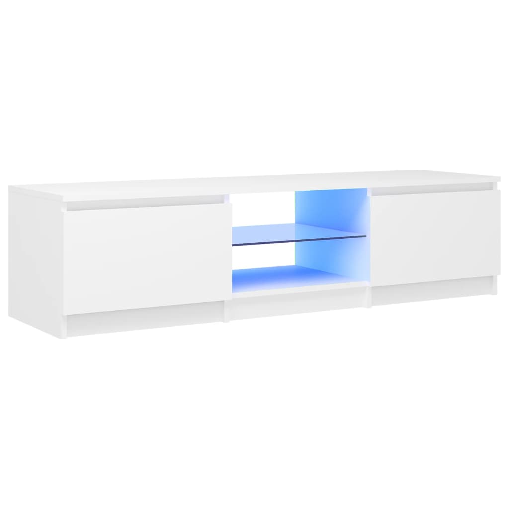 Tv-Meubel Met Led-Verlichting 40X40X35,5 Cm 140 x 40 x 35.5 cm Wit