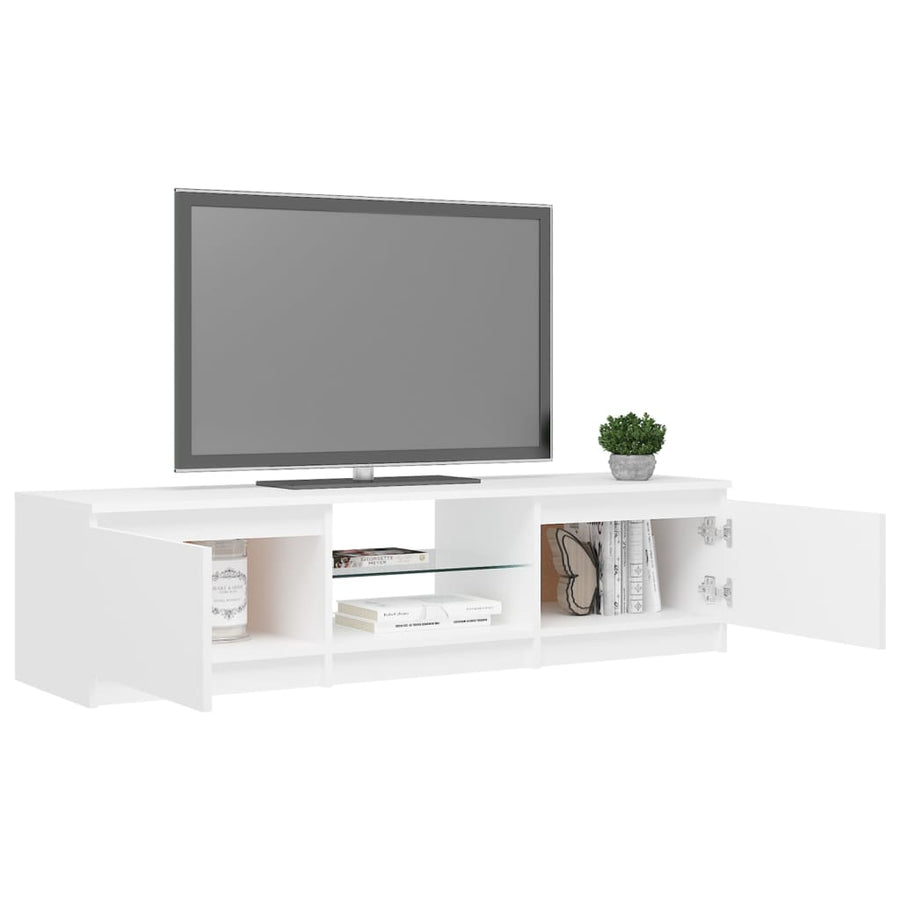Tv-Meubel Met Led-Verlichting 40X40X35,5 Cm 140 x 40 x 35.5 cm Wit