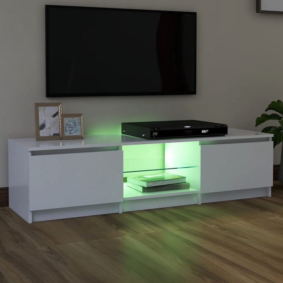Tv-Meubel Met Led-Verlichting 40X40X35,5 Cm 140 x 40 x 35.5 cm Wit
