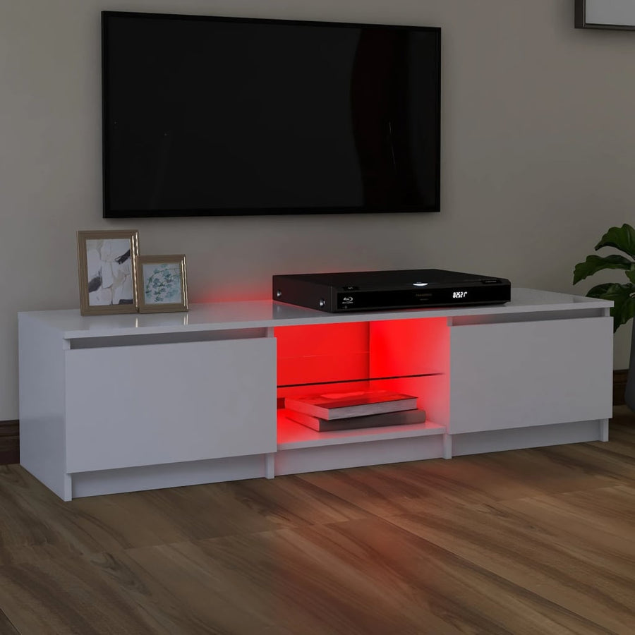Tv-Meubel Met Led-Verlichting 40X40X35,5 Cm 140 x 40 x 35.5 cm Wit