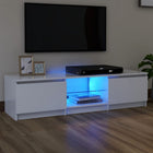 Tv-meubel 140x40x36 cm wit met led-verlichting