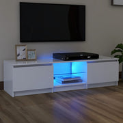 Tv-meubel 140x40x36 cm wit met led-verlichting