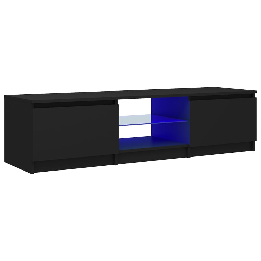 Tv-Meubel Met Led-Verlichting 40X40X35,5 Cm 140 x 40 x 35.5 cm Zwart