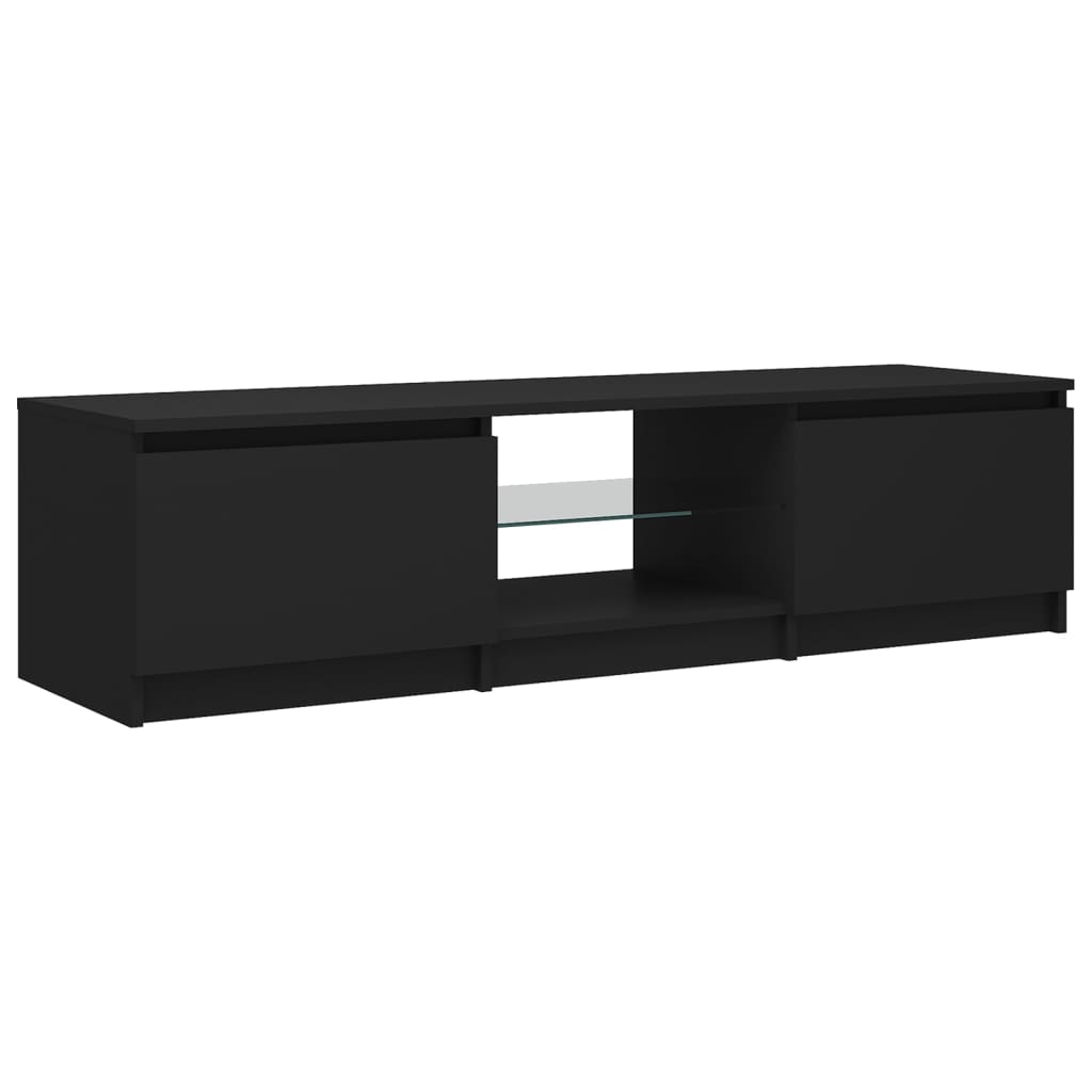 Tv-Meubel Met Led-Verlichting 40X40X35,5 Cm 140 x 40 x 35.5 cm Zwart