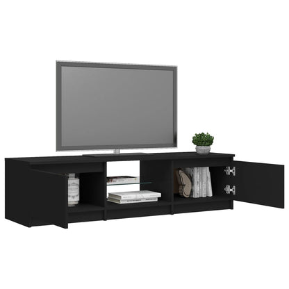 Tv-Meubel Met Led-Verlichting 40X40X35,5 Cm 140 x 40 x 35.5 cm Zwart