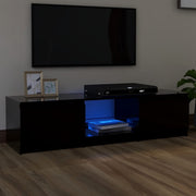 TV stand with LED lighting 140x40x36 cm black
