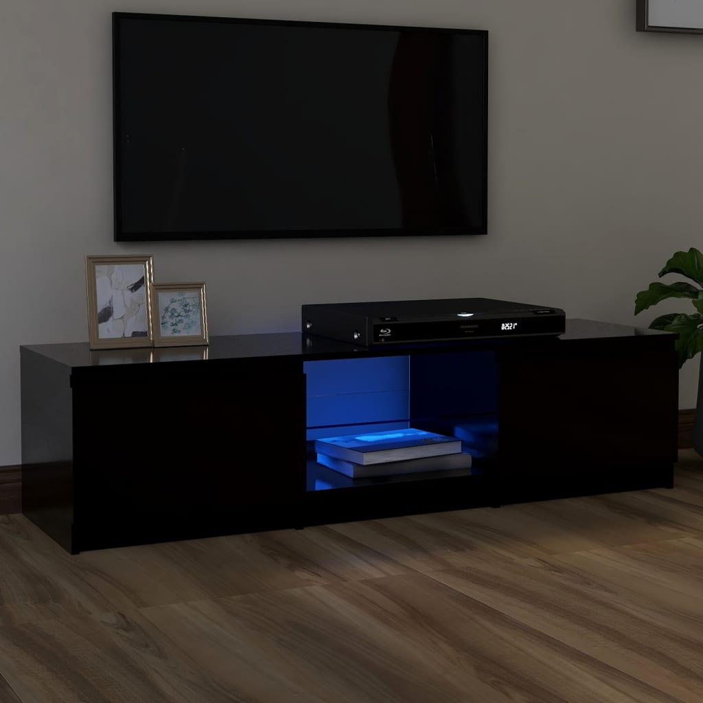 Tv-Meubel Met Led-Verlichting 40X40X35,5 Cm 140 x 40 x 35.5 cm Zwart