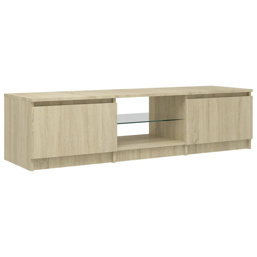 Tv-Meubel Met Led-Verlichting 40X40X35,5 Cm Kleur 140 x 40 x 35.5 cm Sonoma eiken