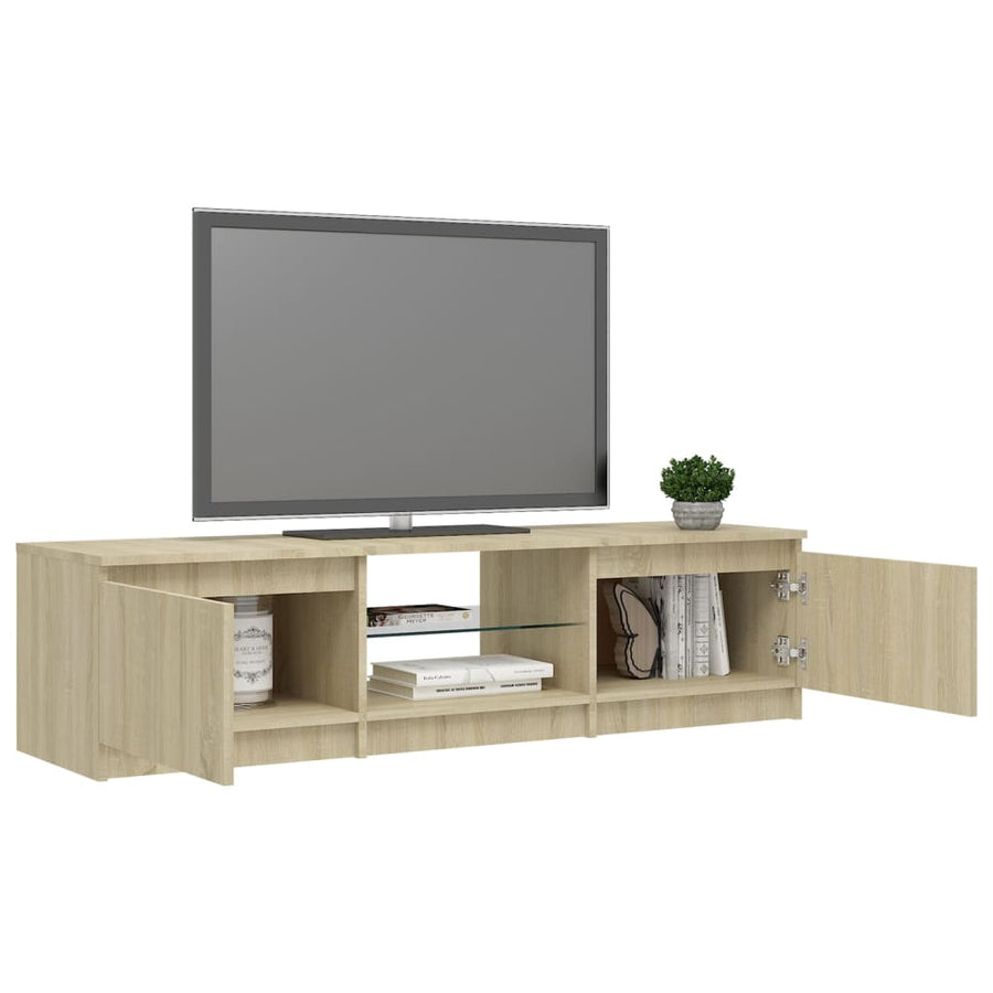 Tv-Meubel Met Led-Verlichting 40X40X35,5 Cm Kleur 140 x 40 x 35.5 cm Sonoma eiken