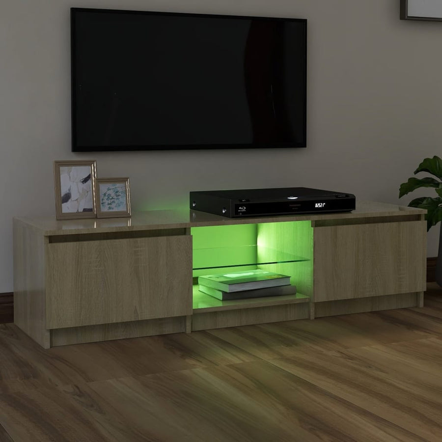 Tv-Meubel Met Led-Verlichting 40X40X35,5 Cm Kleur 140 x 40 x 35.5 cm Sonoma eiken