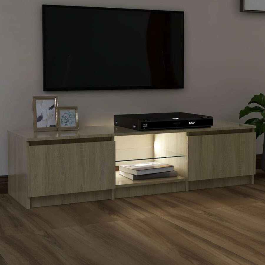 Tv-Meubel Met Led-Verlichting 40X40X35,5 Cm Kleur 140 x 40 x 35.5 cm Sonoma eiken